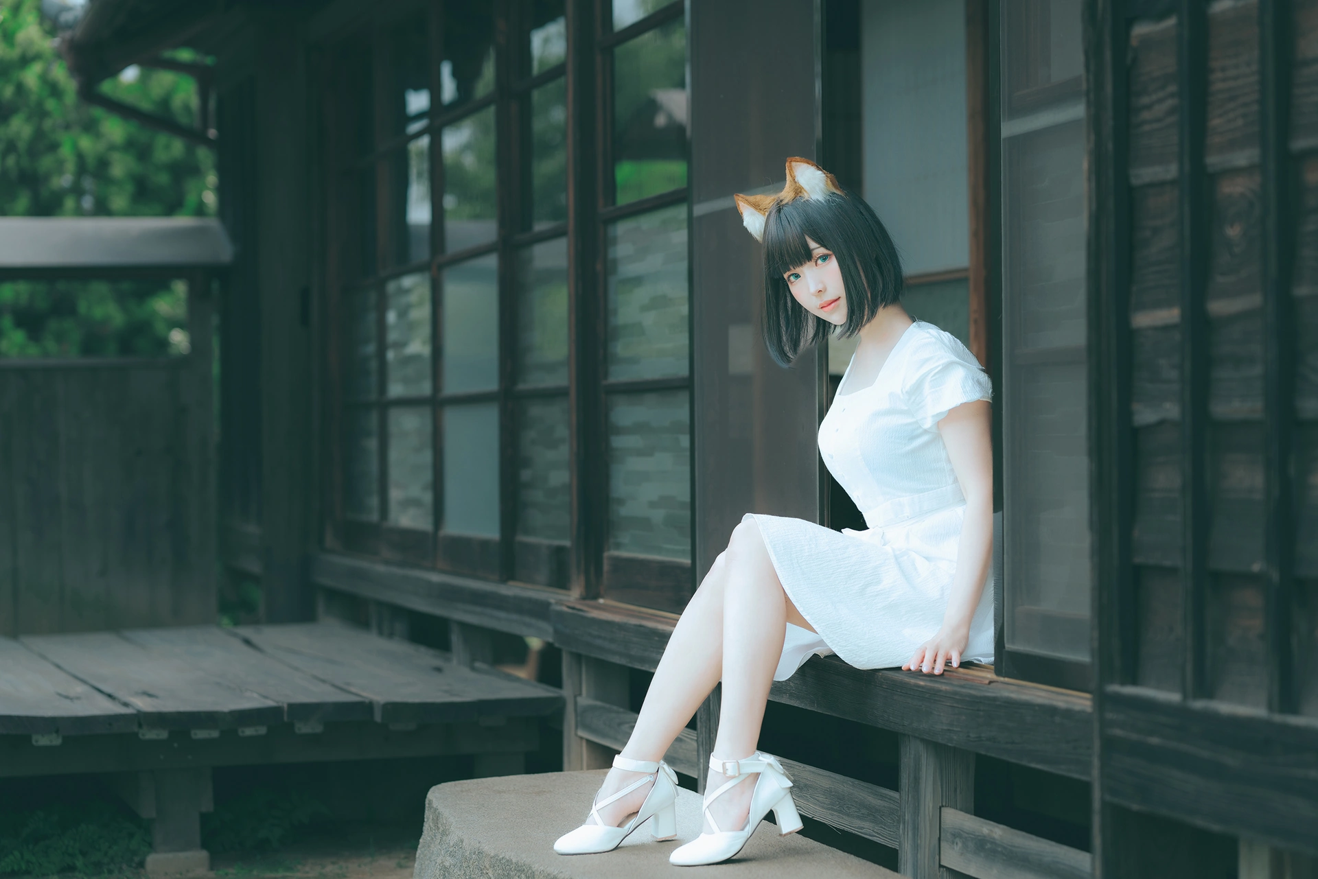 ElyEE子 - NO.116【寫真7月訂閱】B- Dongitsune ~White dress白洋裝狐少女 2